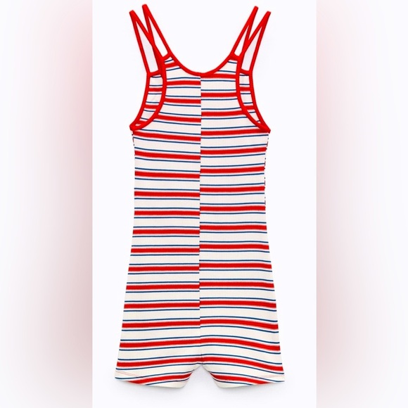 NEW ZARA - Romper with Razorback in Ribbed Fabric - Picture 5 of 7